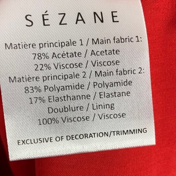 NWT Sezane ROne Sizealie Shift Dress Coral Red New With Tags Minimalist French S - Picture 9 of 13